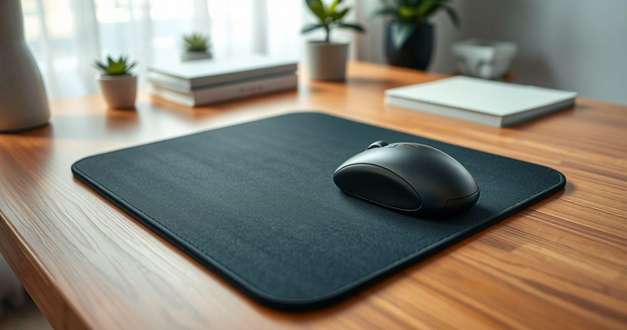 Mouse pad com apoio de pulso personalizado para conforto e estilo no trabalho