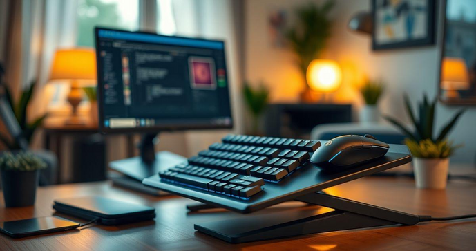 Apoio ergonômico para teclado e mouse é essencial para melhorar sua saúde e produtividade
